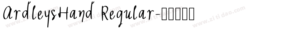 ArdleysHand Regular字体转换